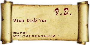 Vida Diána névjegykártya